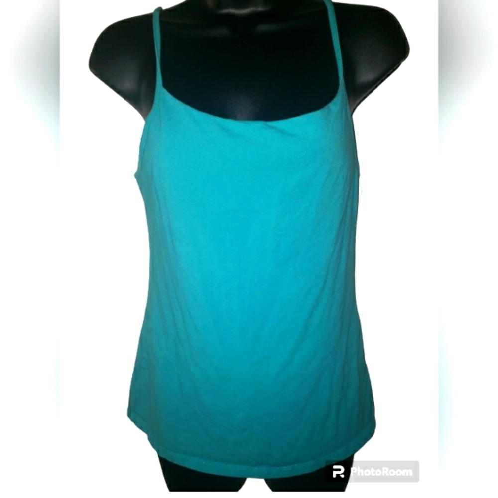 Turquoise Spaghetti Strap Cami Tank Top